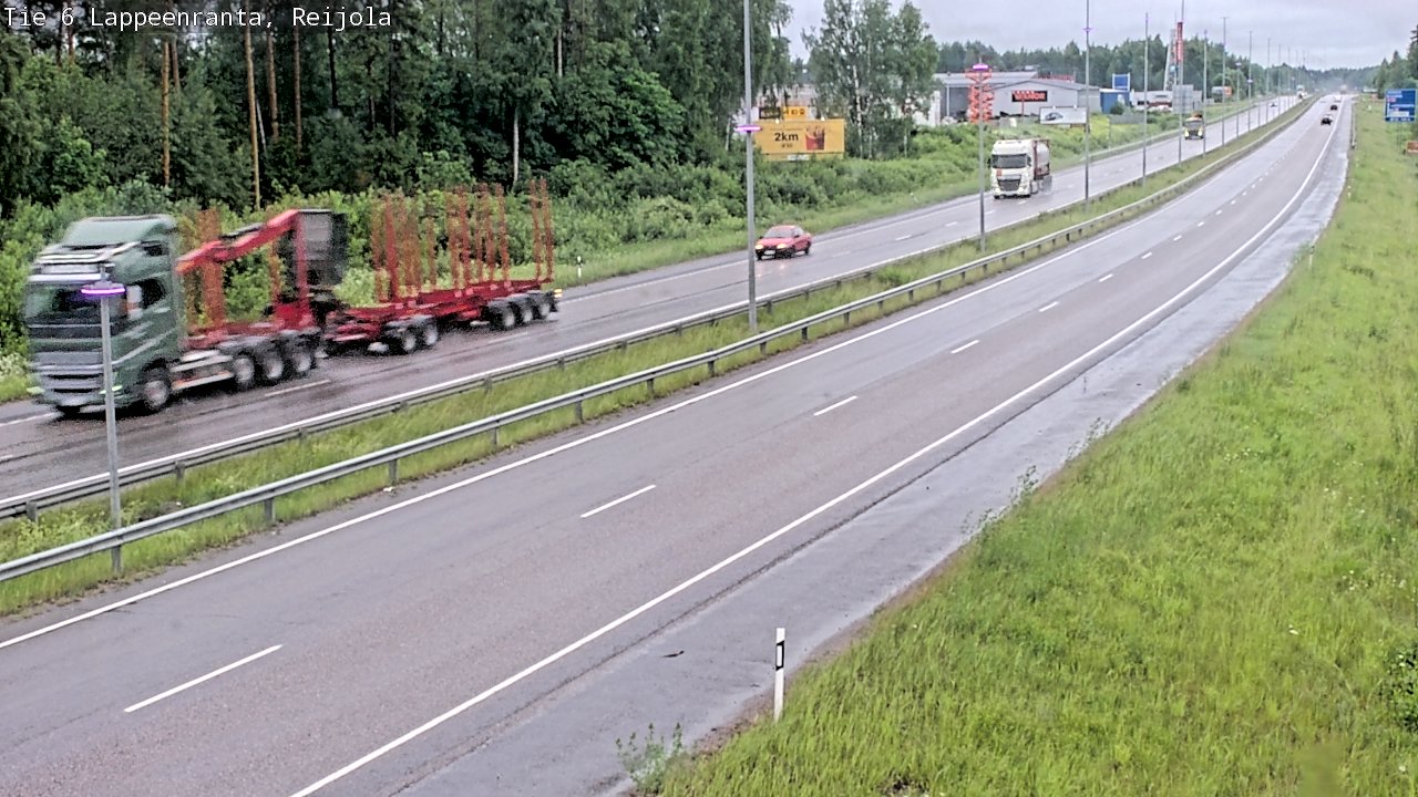 Weather Camera Image Väg 6 Villmanstrand, Reijola, Lappeenranta, Etelä-Karjala