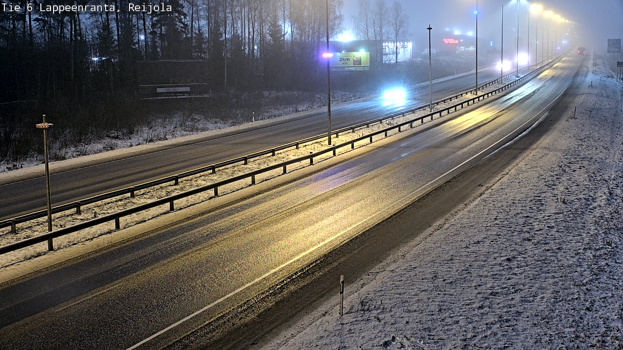 Weather Camera Image Road 6 Lappeenranta, Reijola, Lappeenranta, Etelä-Karjala