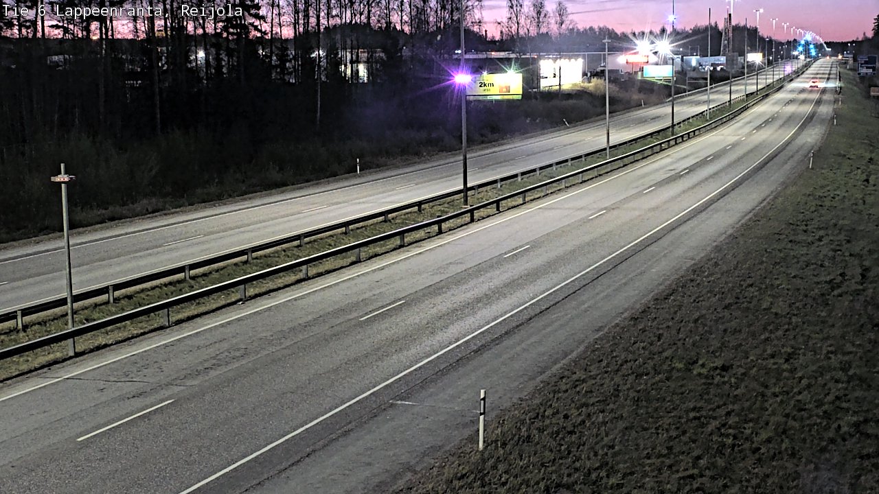 Weather Camera Image Road 6 Lappeenranta, Reijola, Lappeenranta, Etelä-Karjala