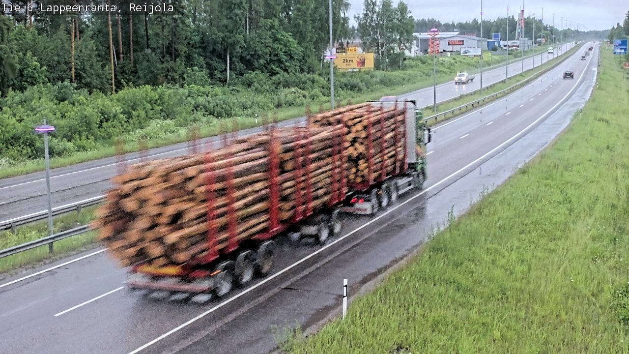 Weather Camera Image Väg 6 Villmanstrand, Reijola, Lappeenranta, Etelä-Karjala