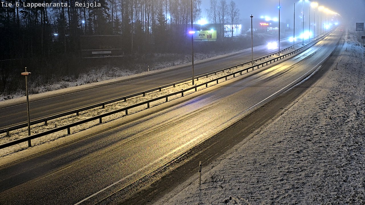 Weather Camera Image Road 6 Lappeenranta, Reijola, Lappeenranta, Etelä-Karjala