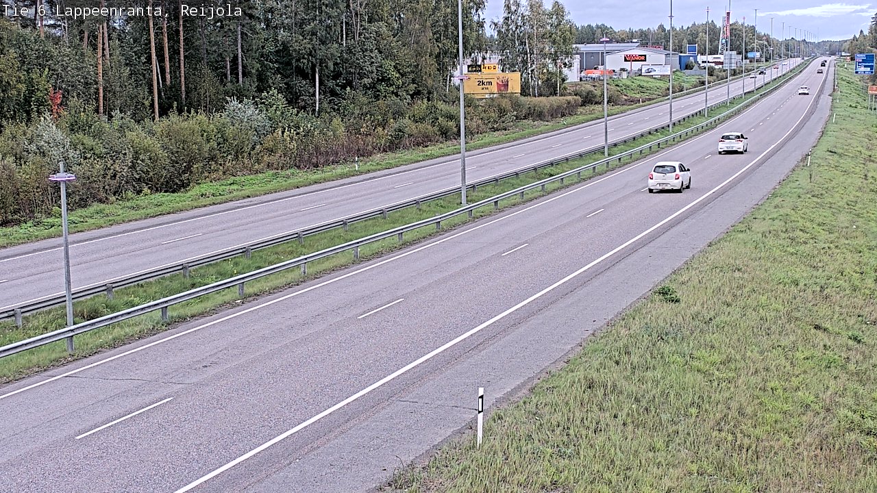 Weather Camera Image Road 6 Lappeenranta, Reijola, Lappeenranta, Etelä-Karjala