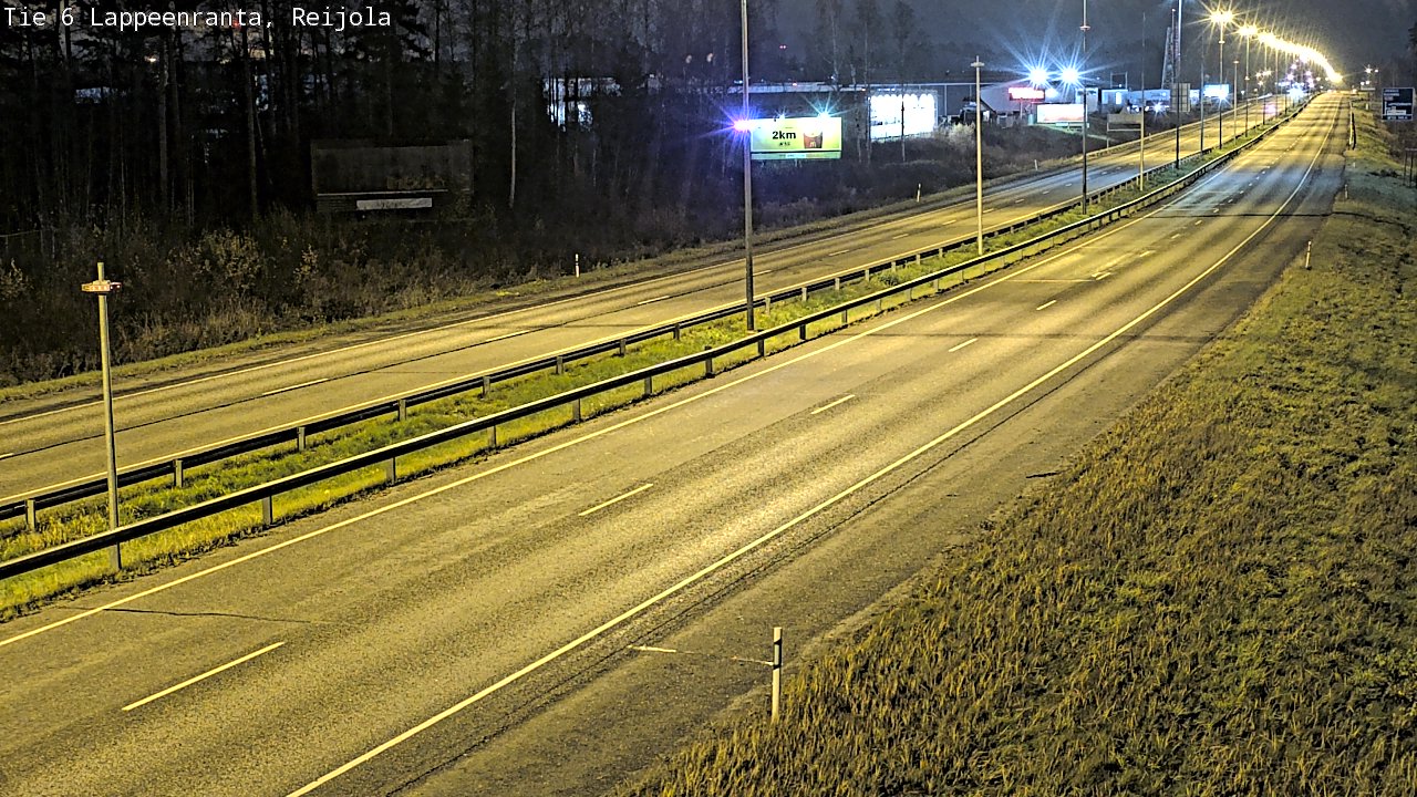 Weather Camera Image Väg 6 Villmanstrand, Reijola, Lappeenranta, Etelä-Karjala