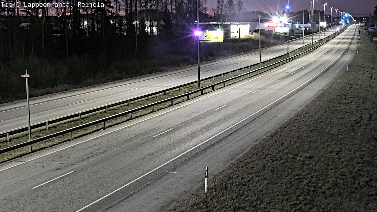 Weather Camera Image Road 6 Lappeenranta, Reijola, Lappeenranta, Etelä-Karjala