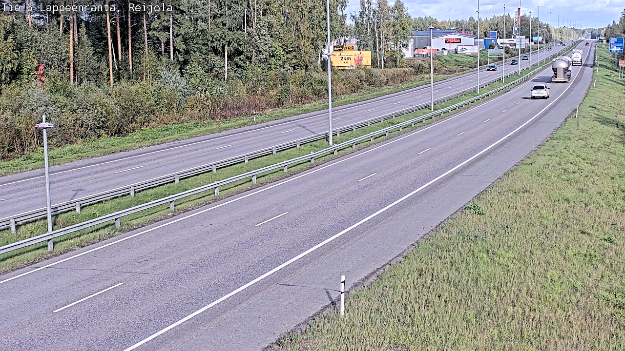Weather Camera Image Road 6 Lappeenranta, Reijola, Lappeenranta, Etelä-Karjala