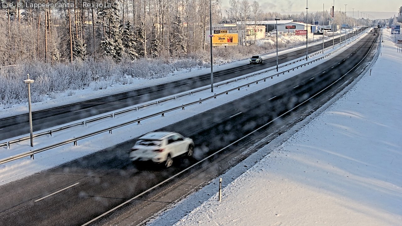 Weather Camera Image Väg 6 Villmanstrand, Reijola, Lappeenranta, Etelä-Karjala
