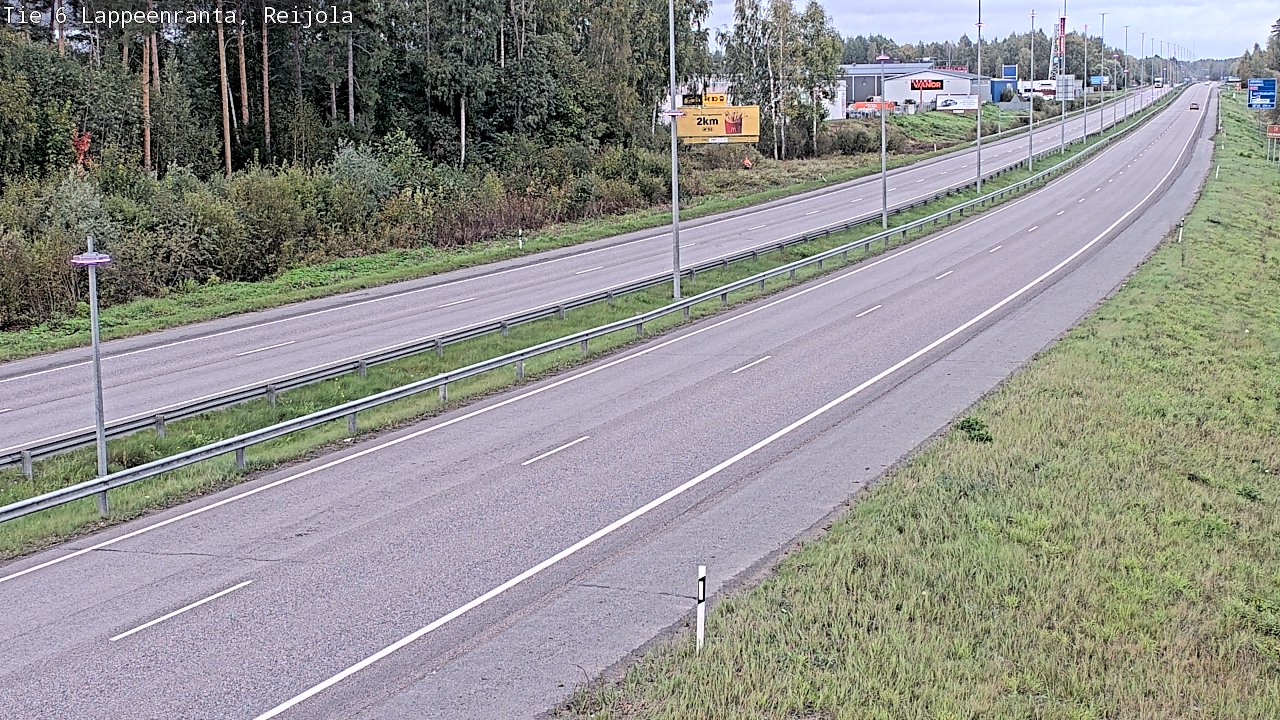 Weather Camera Image Road 6 Lappeenranta, Reijola, Lappeenranta, Etelä-Karjala