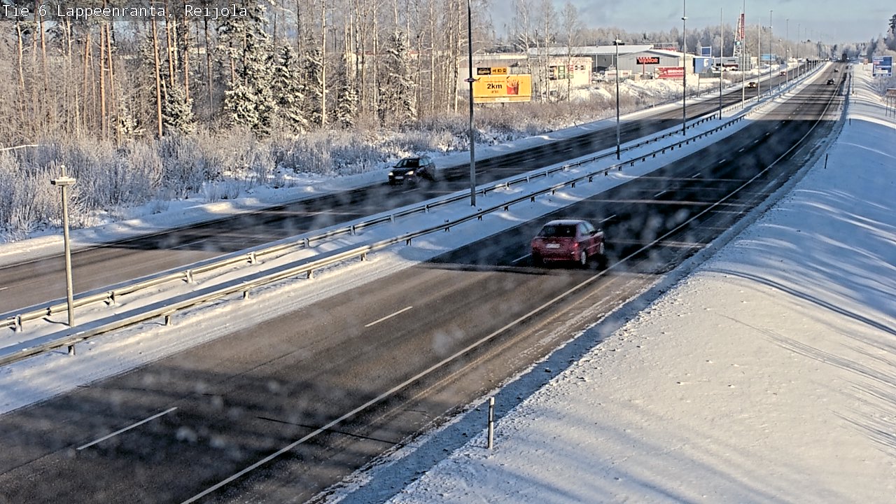 Weather Camera Image Väg 6 Villmanstrand, Reijola, Lappeenranta, Etelä-Karjala