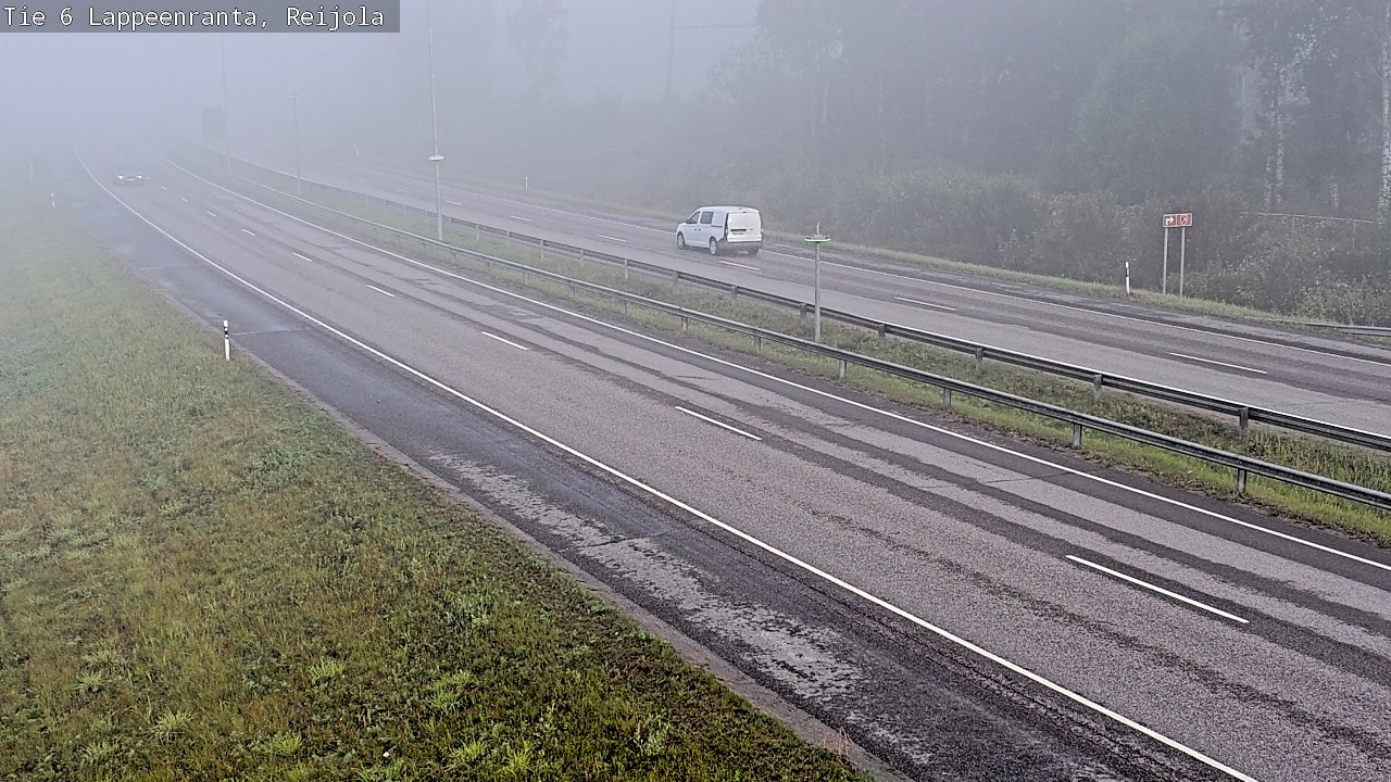 Weather Camera Image Road 6 Lappeenranta, Reijola, Lappeenranta, Etelä-Karjala