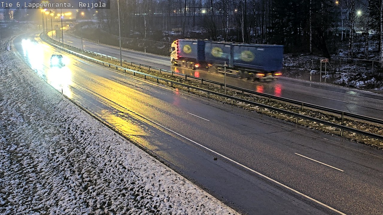 Weather Camera Image Road 6 Lappeenranta, Reijola, Lappeenranta, Etelä-Karjala