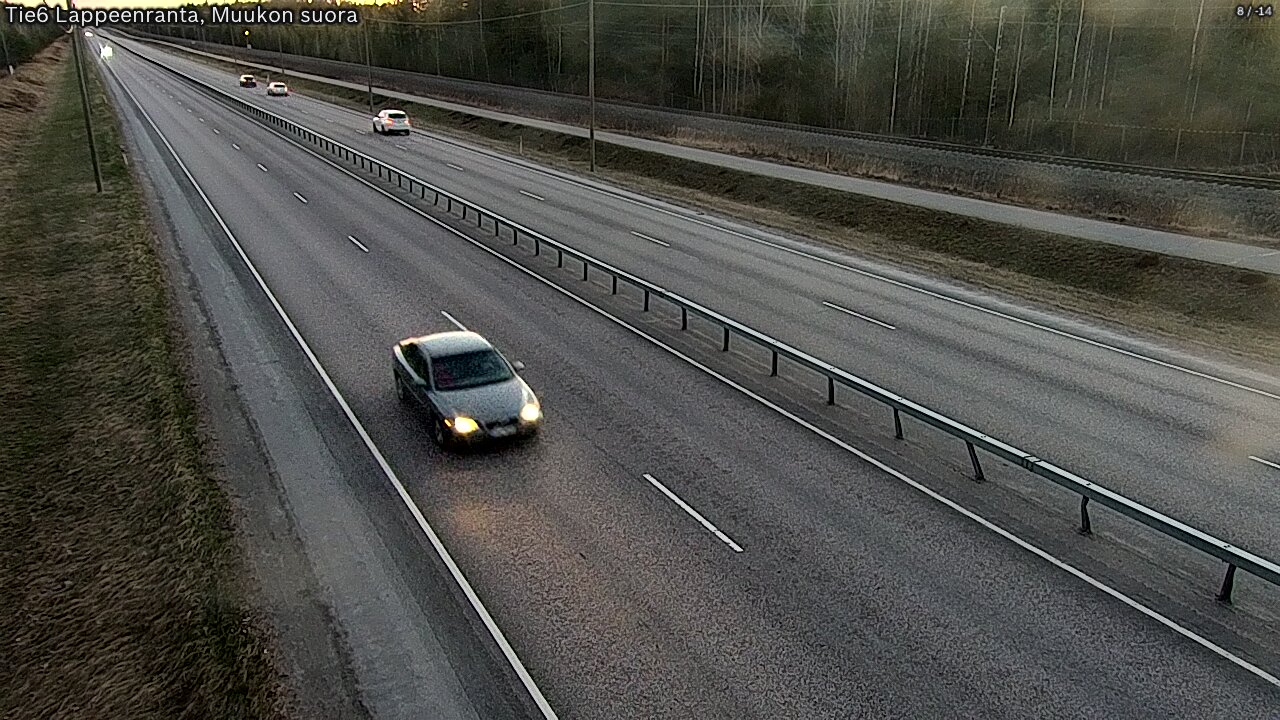 Weather Camera Image Tie 6 Villmanstrand, Muukko rakan, Lappeenranta, Etelä-Karjala