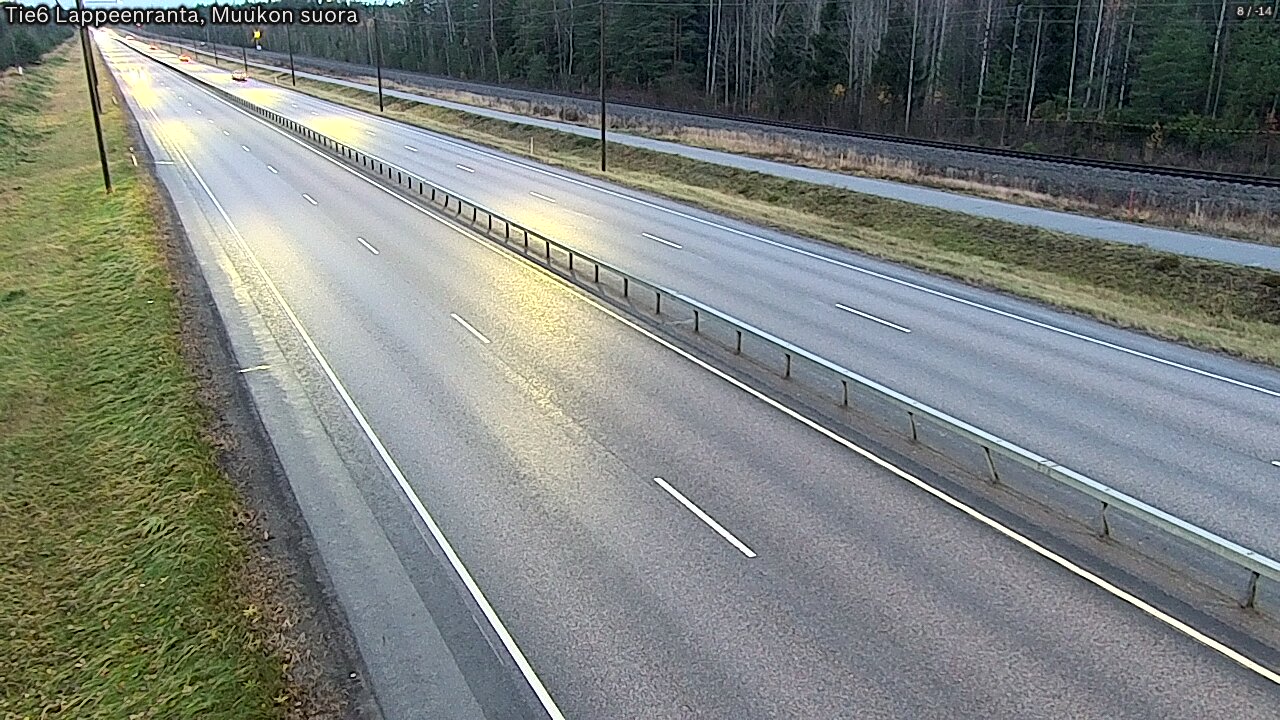Weather Camera Image Road 6 Lappeenranta, Muukko straight, Lappeenranta, Etelä-Karjala