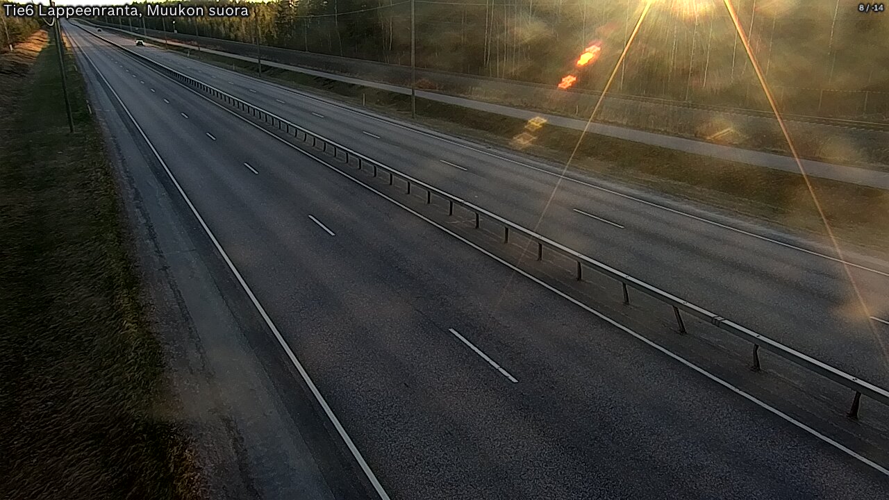 Weather Camera Image Tie 6 Villmanstrand, Muukko rakan, Lappeenranta, Etelä-Karjala