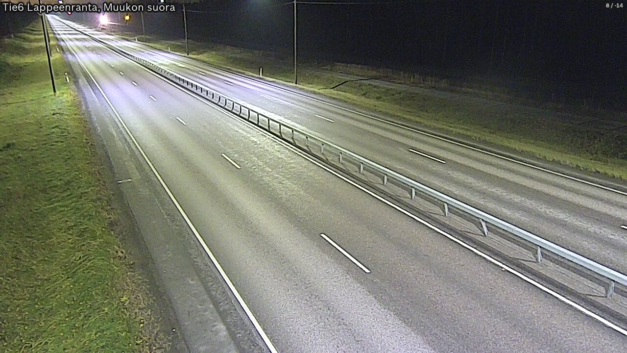 Weather Camera Image Road 6 Lappeenranta, Muukko straight, Lappeenranta, Etelä-Karjala