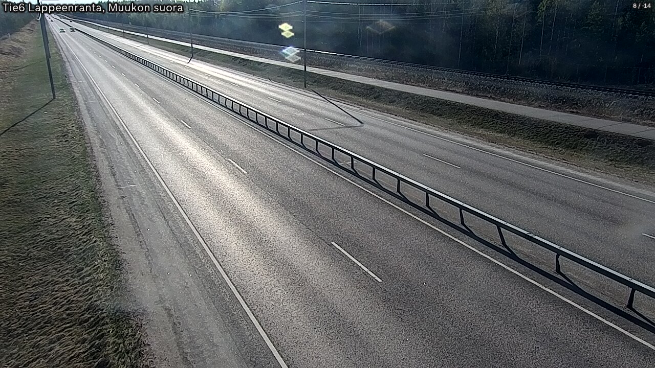 Weather Camera Image Tie 6 Villmanstrand, Muukko rakan, Lappeenranta, Etelä-Karjala