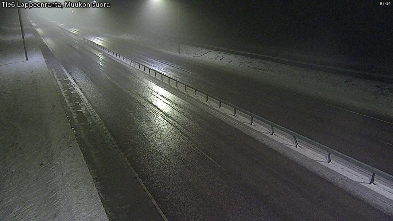 Weather Camera Image Road 6 Lappeenranta, Muukko straight, Lappeenranta, Etelä-Karjala
