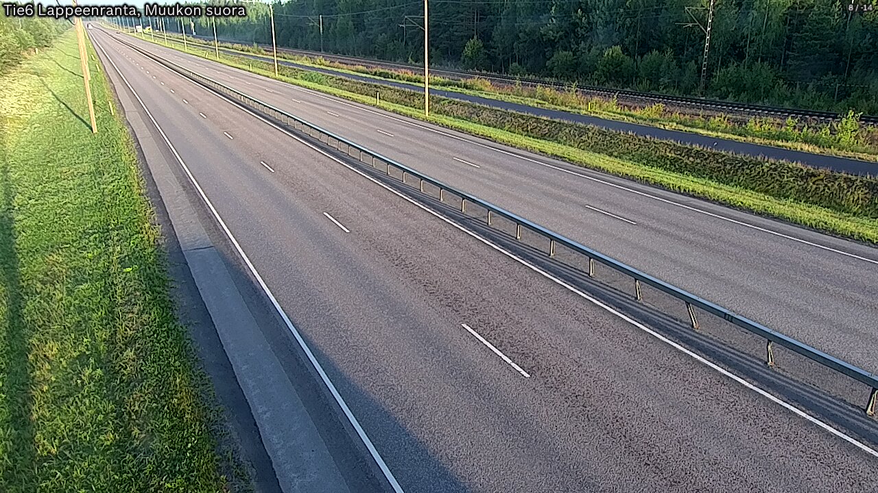 Weather Camera Image Road 6 Lappeenranta, Muukko straight, Lappeenranta, Etelä-Karjala
