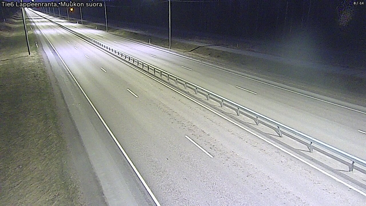 Weather Camera Image Road 6 Lappeenranta, Muukko straight, Lappeenranta, Etelä-Karjala