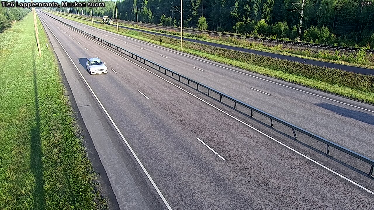 Weather Camera Image Road 6 Lappeenranta, Muukko straight, Lappeenranta, Etelä-Karjala