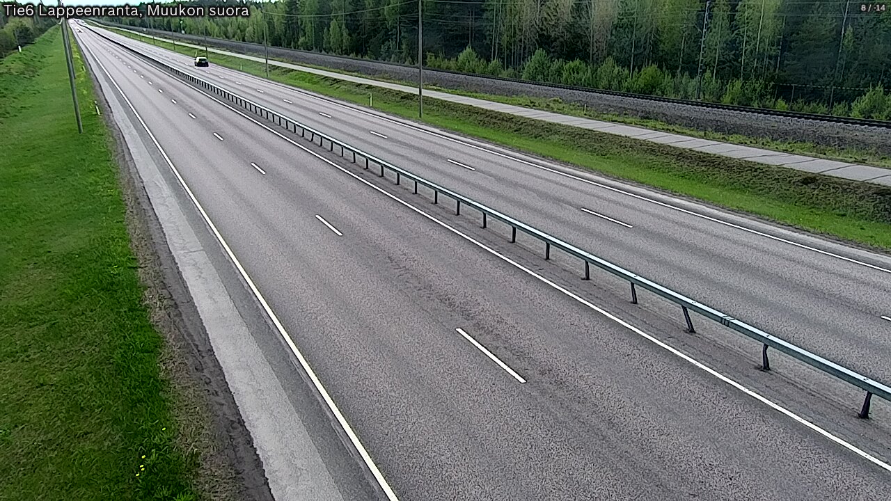 Weather Camera Image Road 6 Lappeenranta, Muukko straight, Lappeenranta, Etelä-Karjala