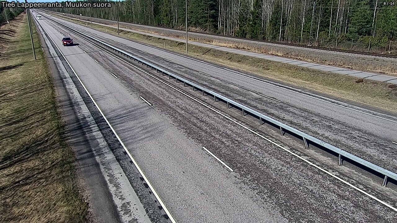 Weather Camera Image Tie 6 Villmanstrand, Muukko rakan, Lappeenranta, Etelä-Karjala