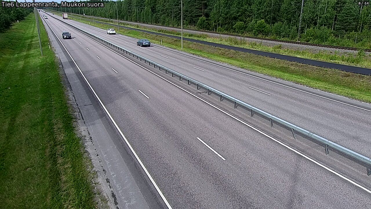 Weather Camera Image Road 6 Lappeenranta, Muukko straight, Lappeenranta, Etelä-Karjala