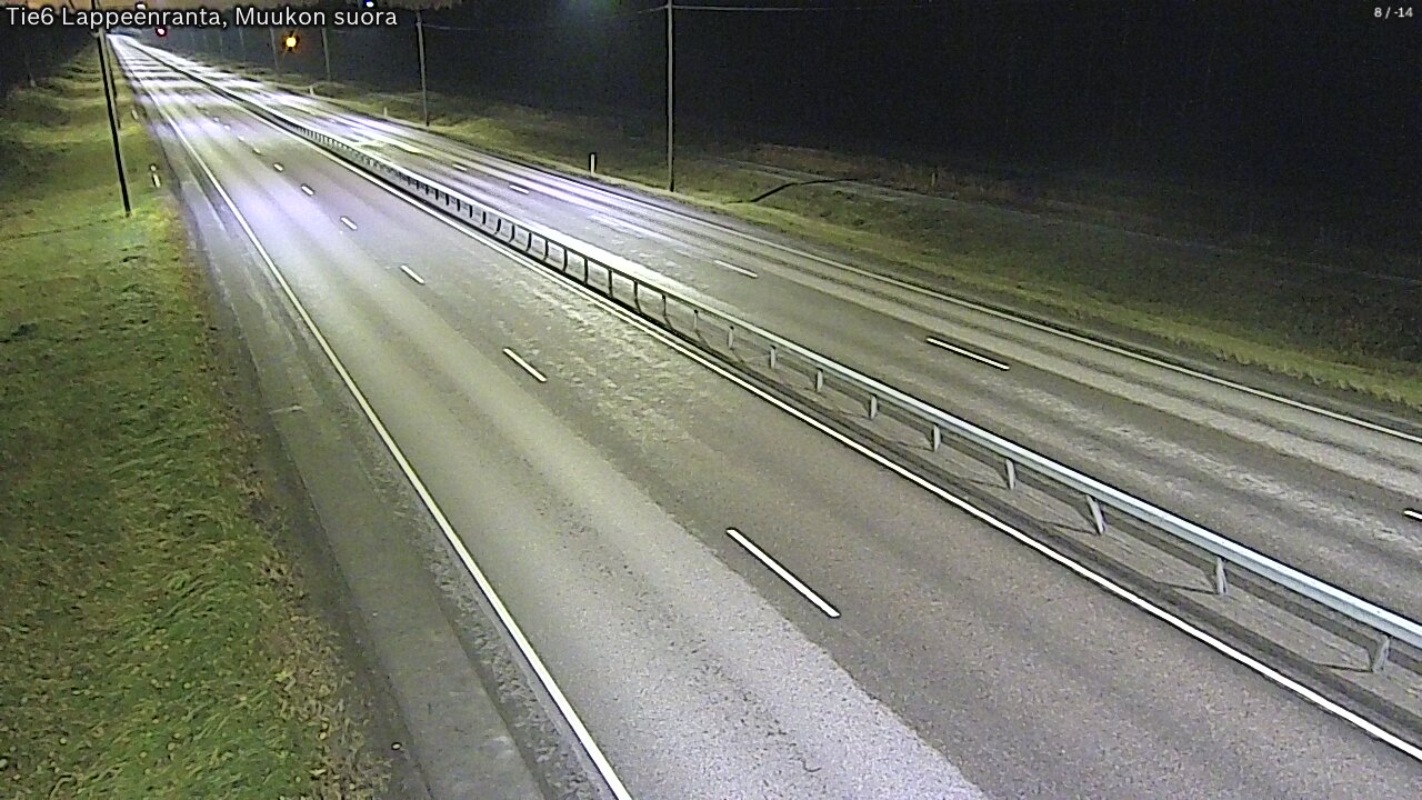 Weather Camera Image Road 6 Lappeenranta, Muukko straight, Lappeenranta, Etelä-Karjala