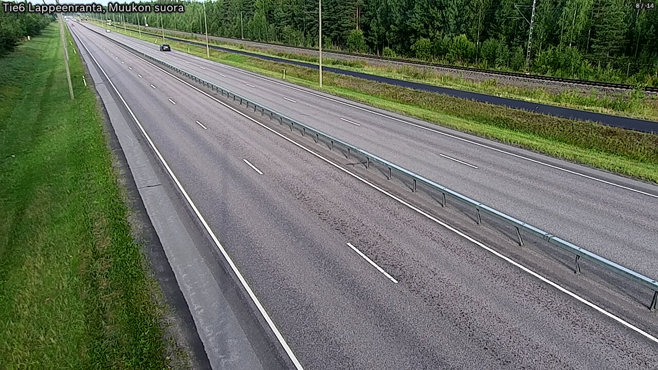 Weather Camera Image Road 6 Lappeenranta, Muukko straight, Lappeenranta, Etelä-Karjala