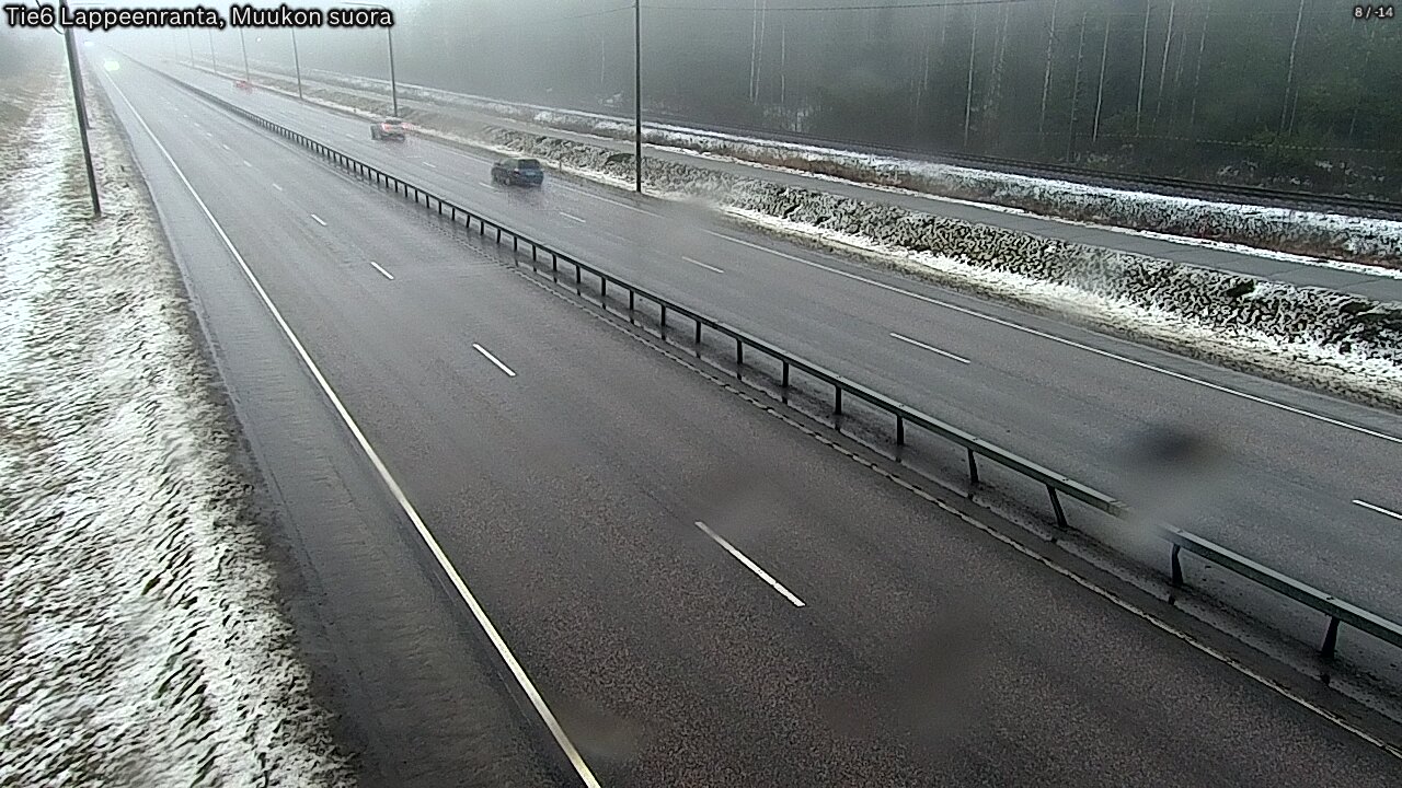 Weather Camera Image Road 6 Lappeenranta, Muukko straight, Lappeenranta, Etelä-Karjala