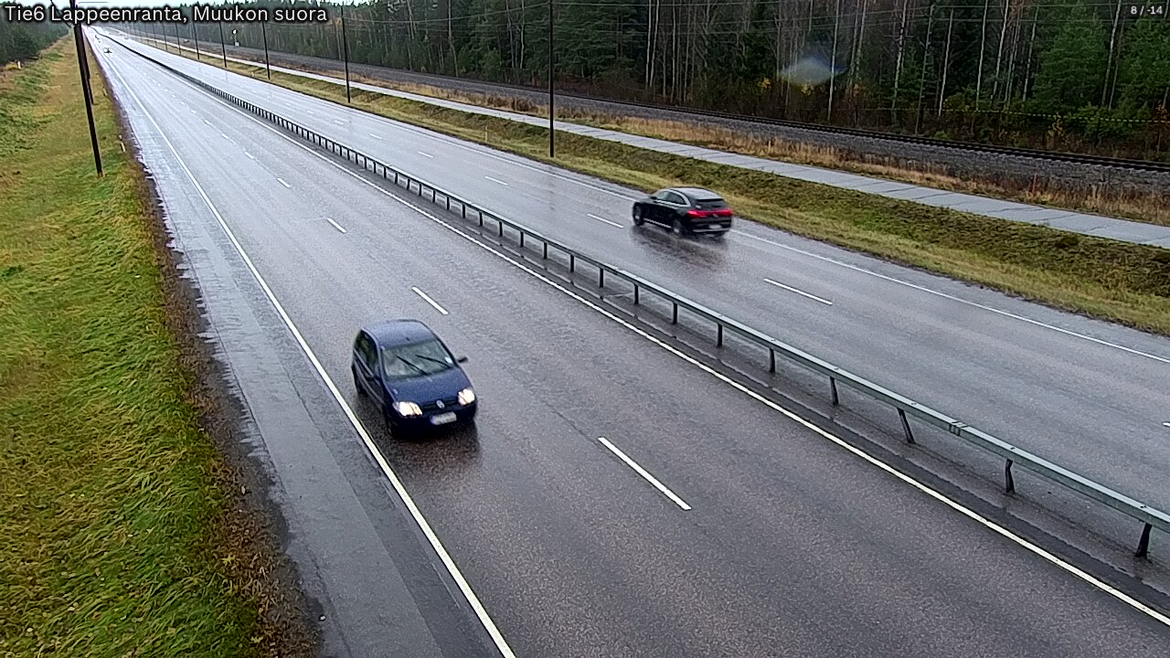 Weather Camera Image Road 6 Lappeenranta, Muukko straight, Lappeenranta, Etelä-Karjala