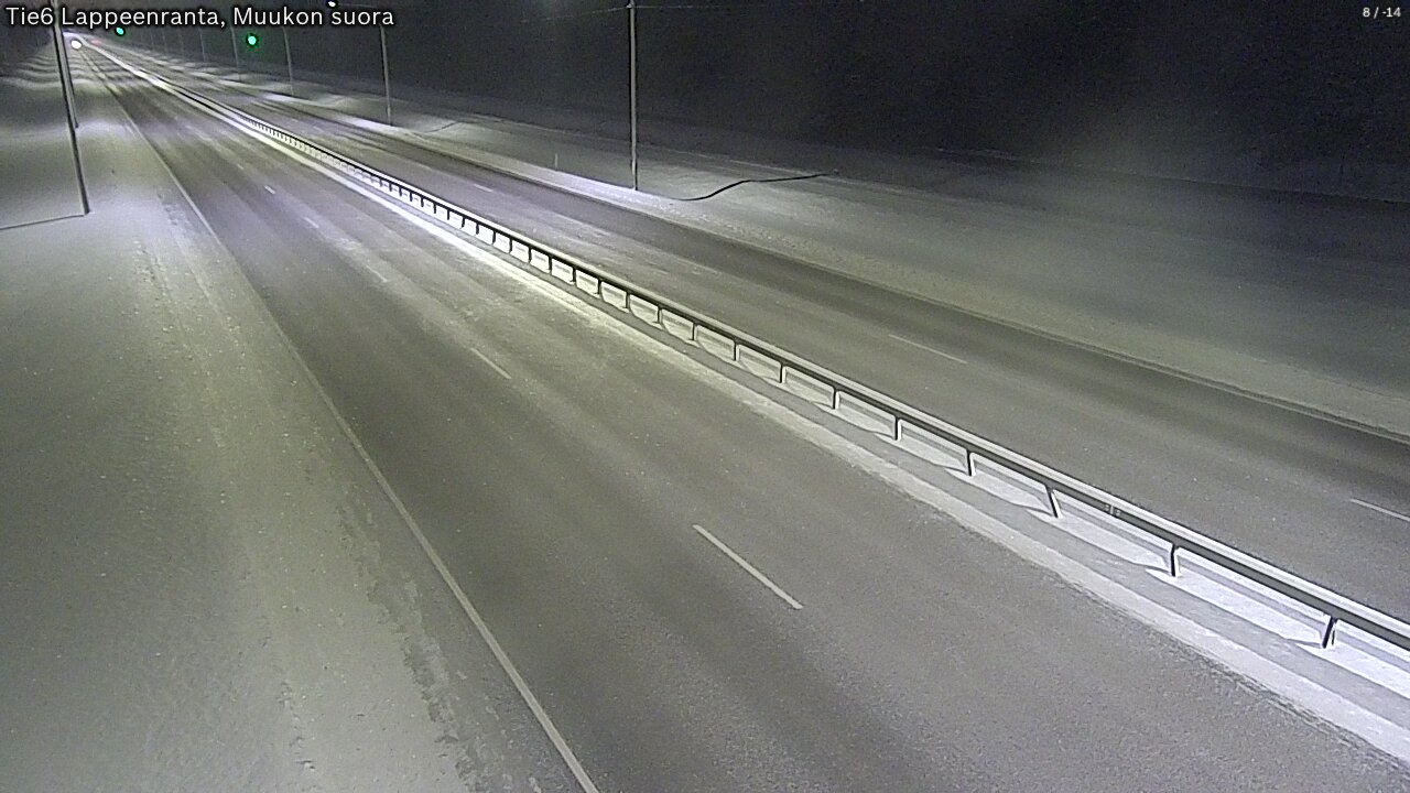 Weather Camera Image Road 6 Lappeenranta, Muukko straight, Lappeenranta, Etelä-Karjala