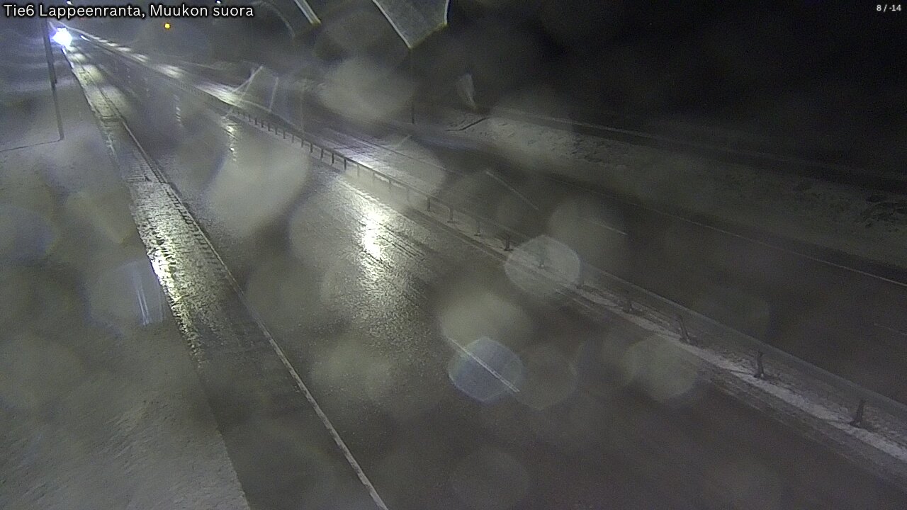 Weather Camera Image Road 6 Lappeenranta, Muukko straight, Lappeenranta, Etelä-Karjala