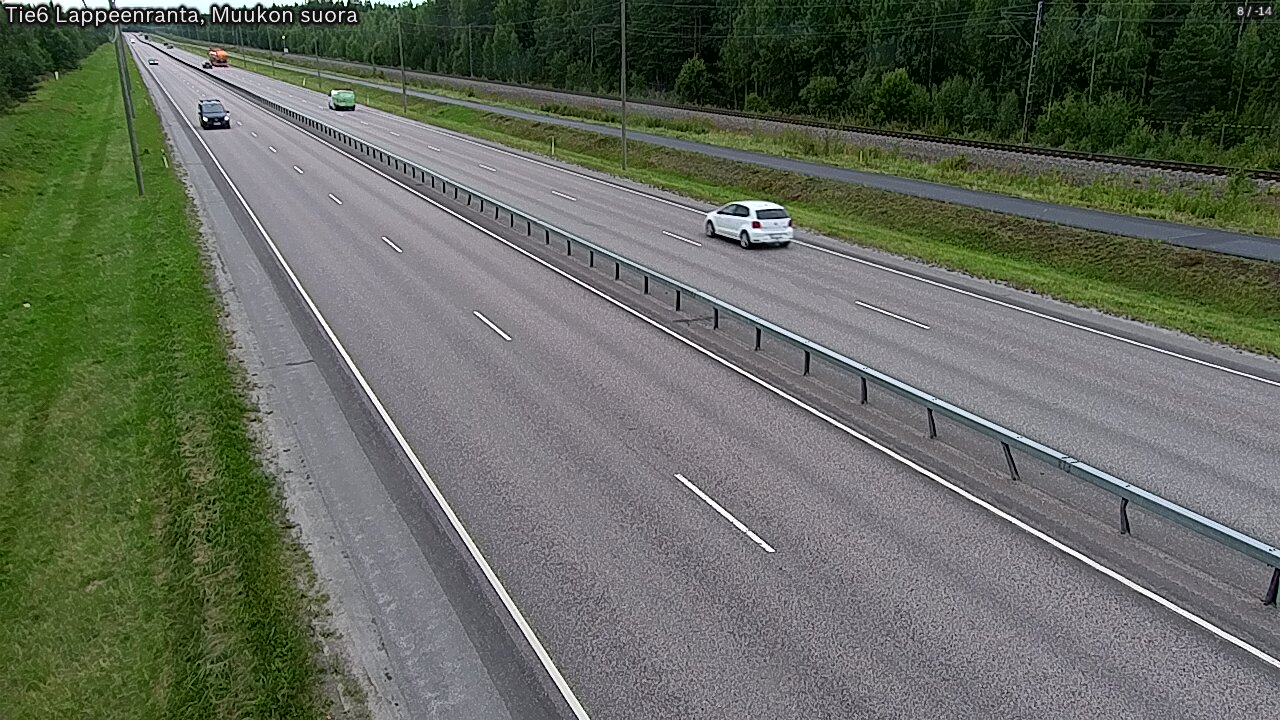Weather Camera Image Road 6 Lappeenranta, Muukko straight, Lappeenranta, Etelä-Karjala