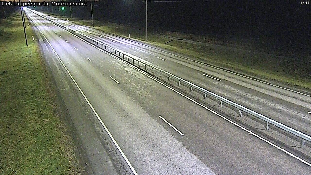 Weather Camera Image Road 6 Lappeenranta, Muukko straight, Lappeenranta, Etelä-Karjala