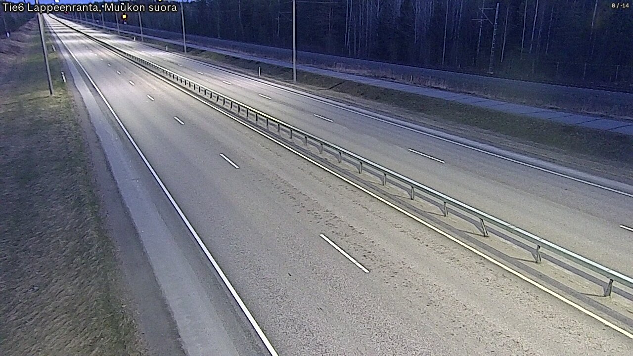 Weather Camera Image Road 6 Lappeenranta, Muukko straight, Lappeenranta, Etelä-Karjala