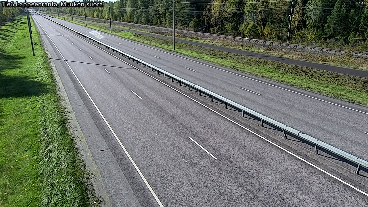 Weather Camera Image Road 6 Lappeenranta, Muukko straight, Lappeenranta, Etelä-Karjala
