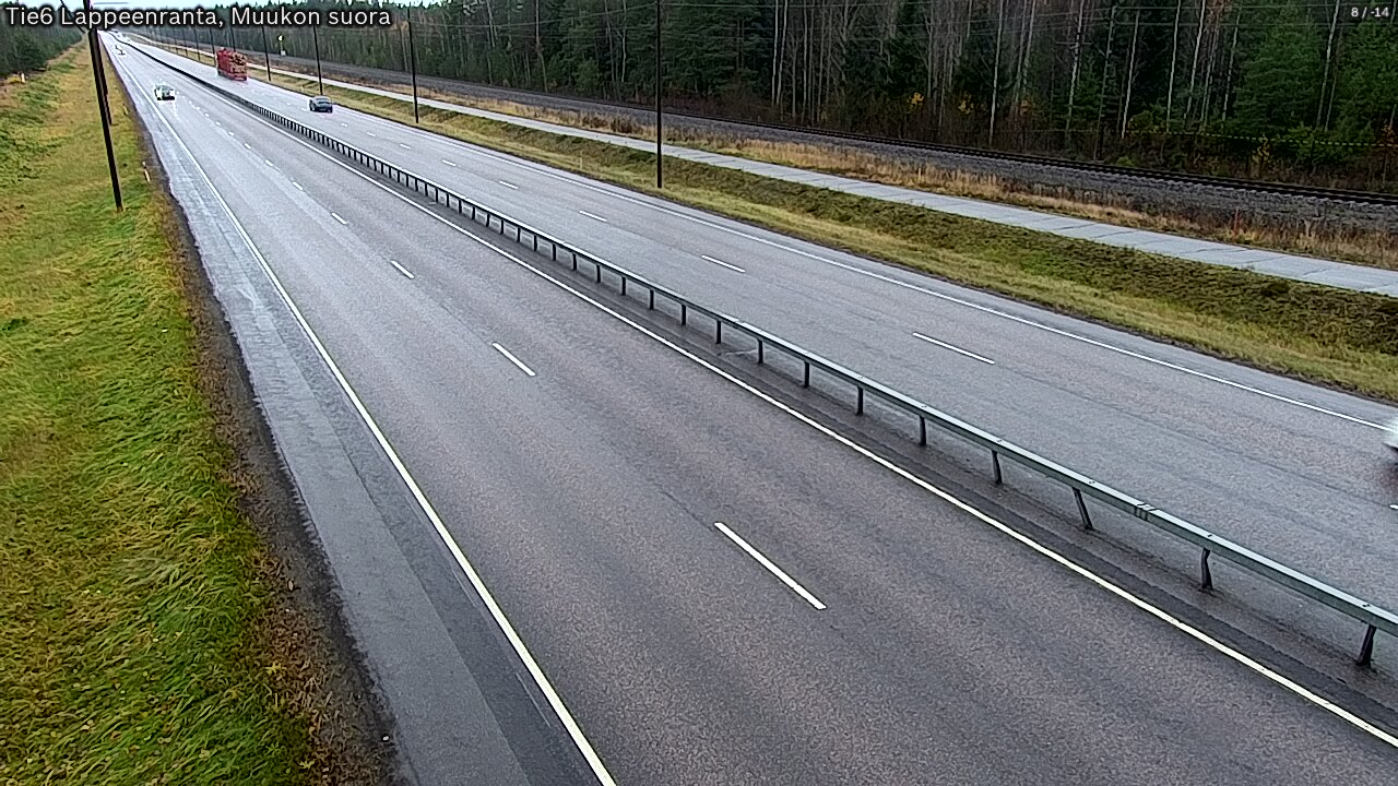 Weather Camera Image Road 6 Lappeenranta, Muukko straight, Lappeenranta, Etelä-Karjala