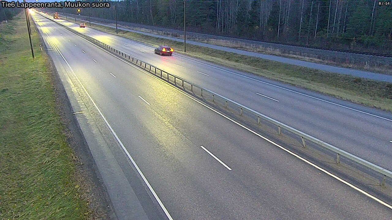 Weather Camera Image Road 6 Lappeenranta, Muukko straight, Lappeenranta, Etelä-Karjala