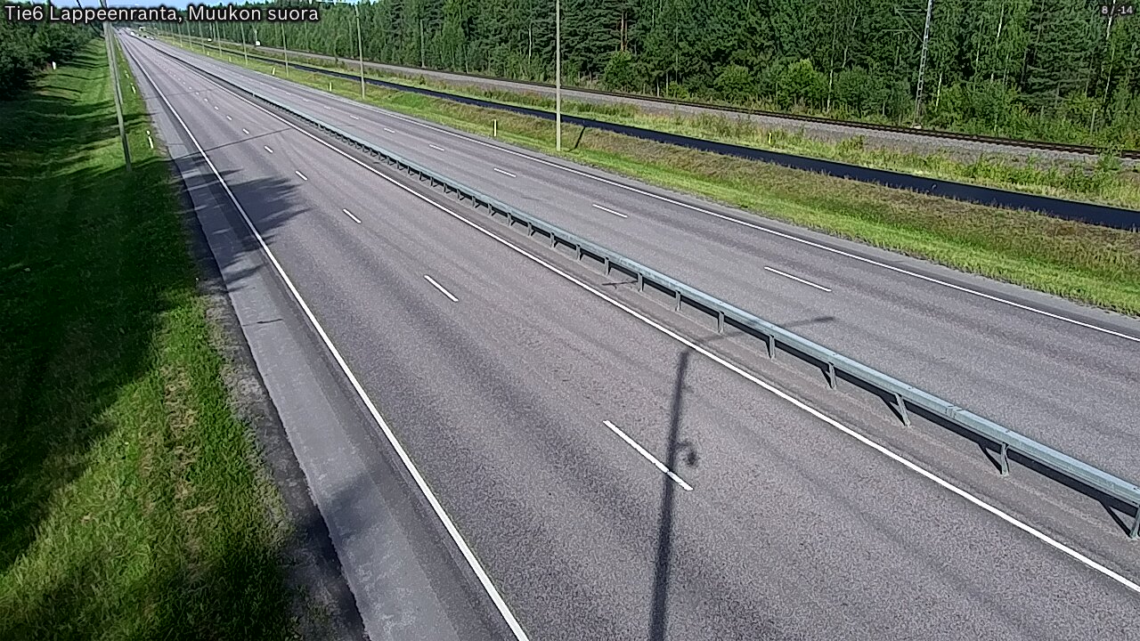 Weather Camera Image Road 6 Lappeenranta, Muukko straight, Lappeenranta, Etelä-Karjala