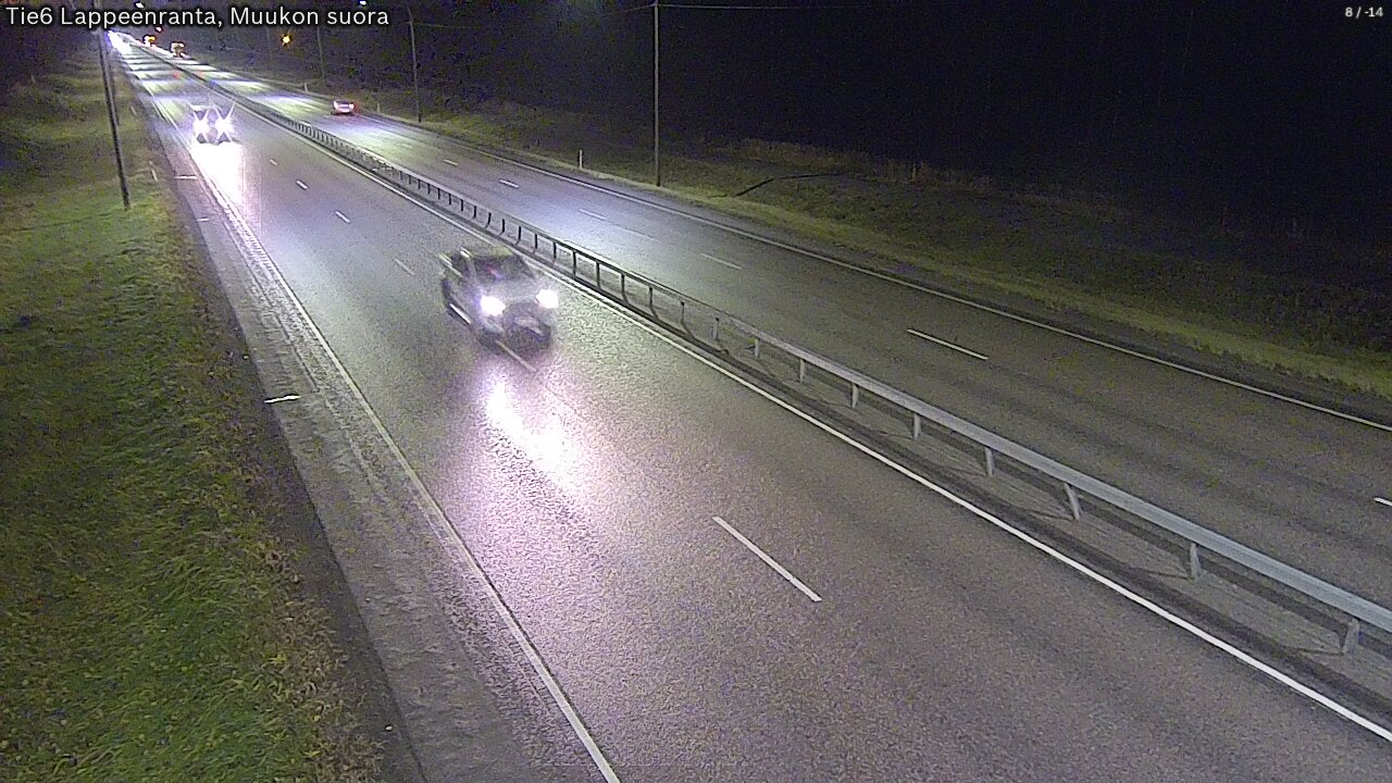 Weather Camera Image Road 6 Lappeenranta, Muukko straight, Lappeenranta, Etelä-Karjala