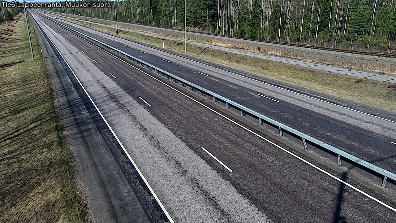 Weather Camera Image Tie 6 Villmanstrand, Muukko rakan, Lappeenranta, Etelä-Karjala