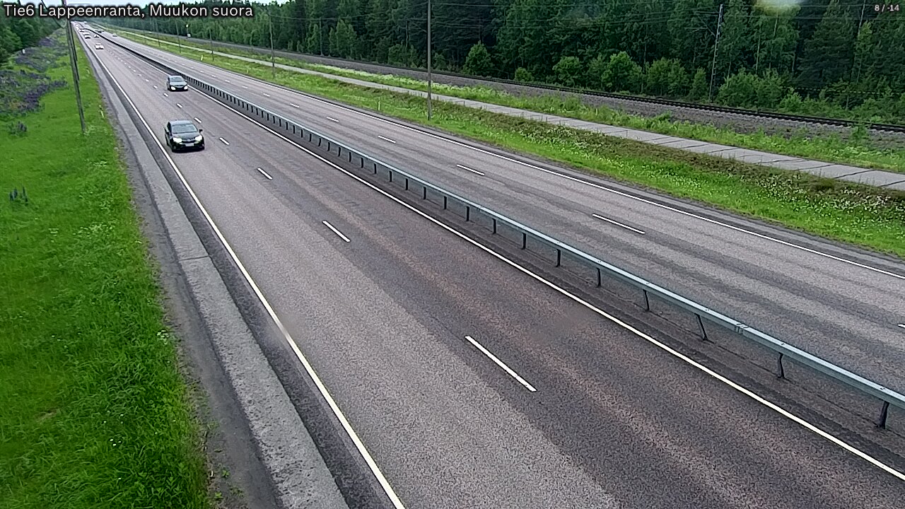 Weather Camera Image Tie 6 Villmanstrand, Muukko rakan, Lappeenranta, Etelä-Karjala