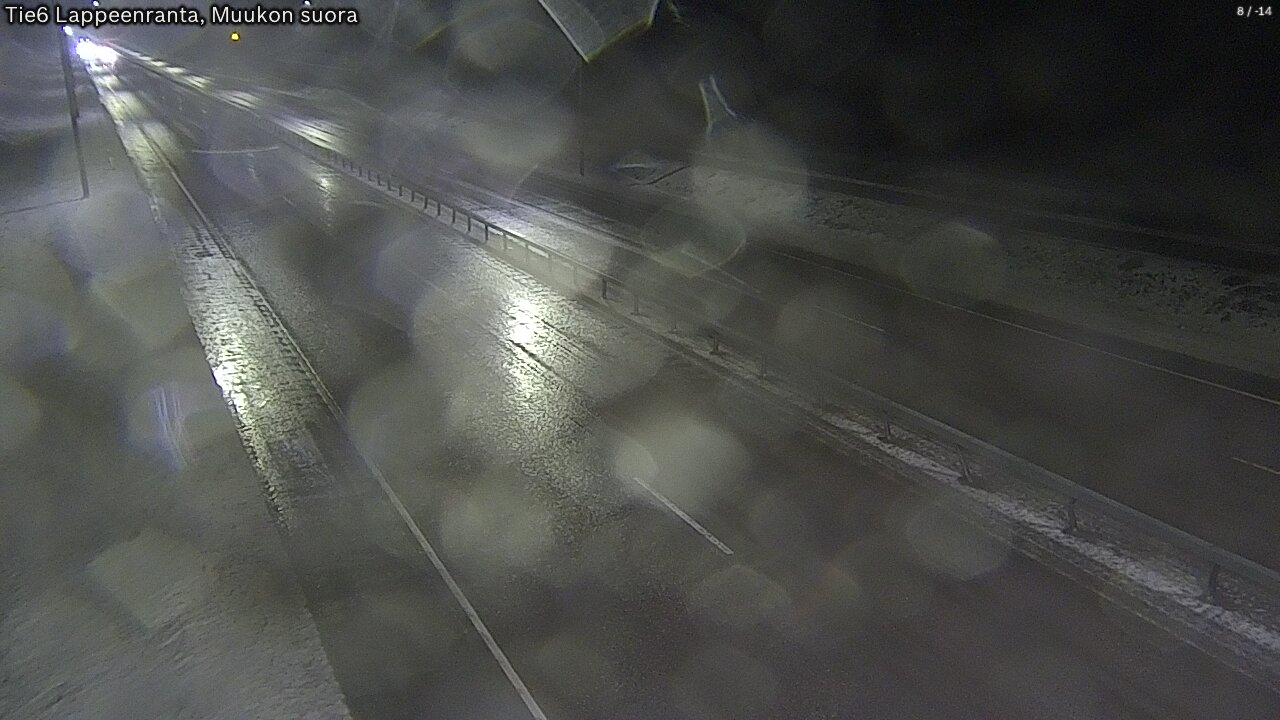 Weather Camera Image Road 6 Lappeenranta, Muukko straight, Lappeenranta, Etelä-Karjala