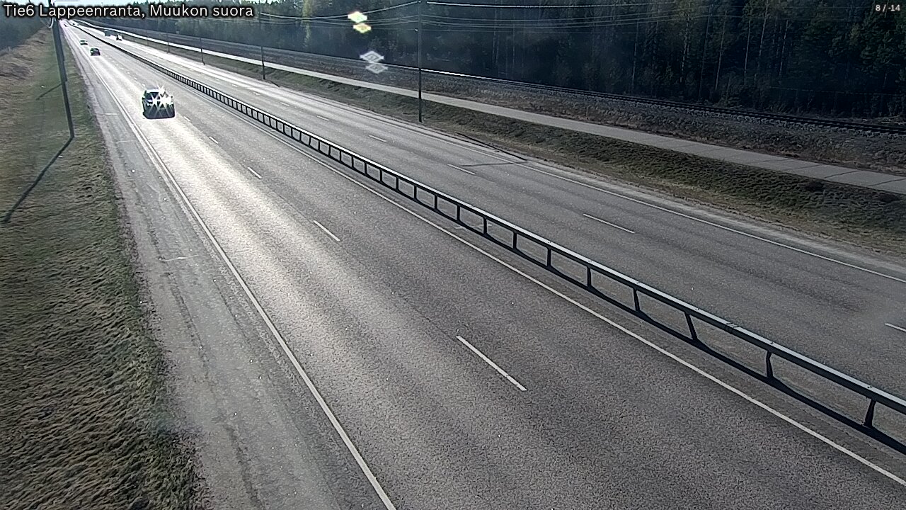 Weather Camera Image Tie 6 Villmanstrand, Muukko rakan, Lappeenranta, Etelä-Karjala