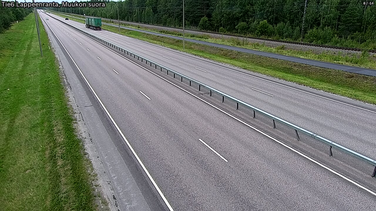 Weather Camera Image Road 6 Lappeenranta, Muukko straight, Lappeenranta, Etelä-Karjala