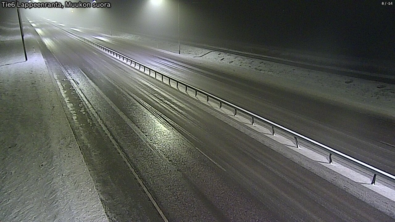 Weather Camera Image Road 6 Lappeenranta, Muukko straight, Lappeenranta, Etelä-Karjala
