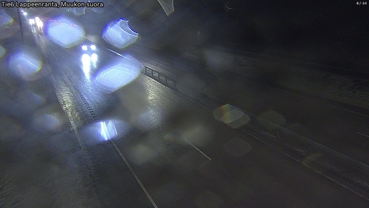 Weather Camera Image Road 6 Lappeenranta, Muukko straight, Lappeenranta, Etelä-Karjala