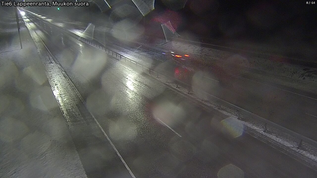 Weather Camera Image Road 6 Lappeenranta, Muukko straight, Lappeenranta, Etelä-Karjala