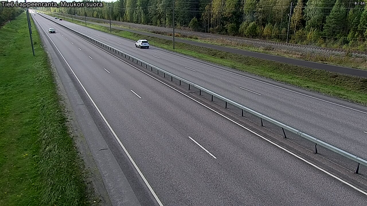 Weather Camera Image Road 6 Lappeenranta, Muukko straight, Lappeenranta, Etelä-Karjala