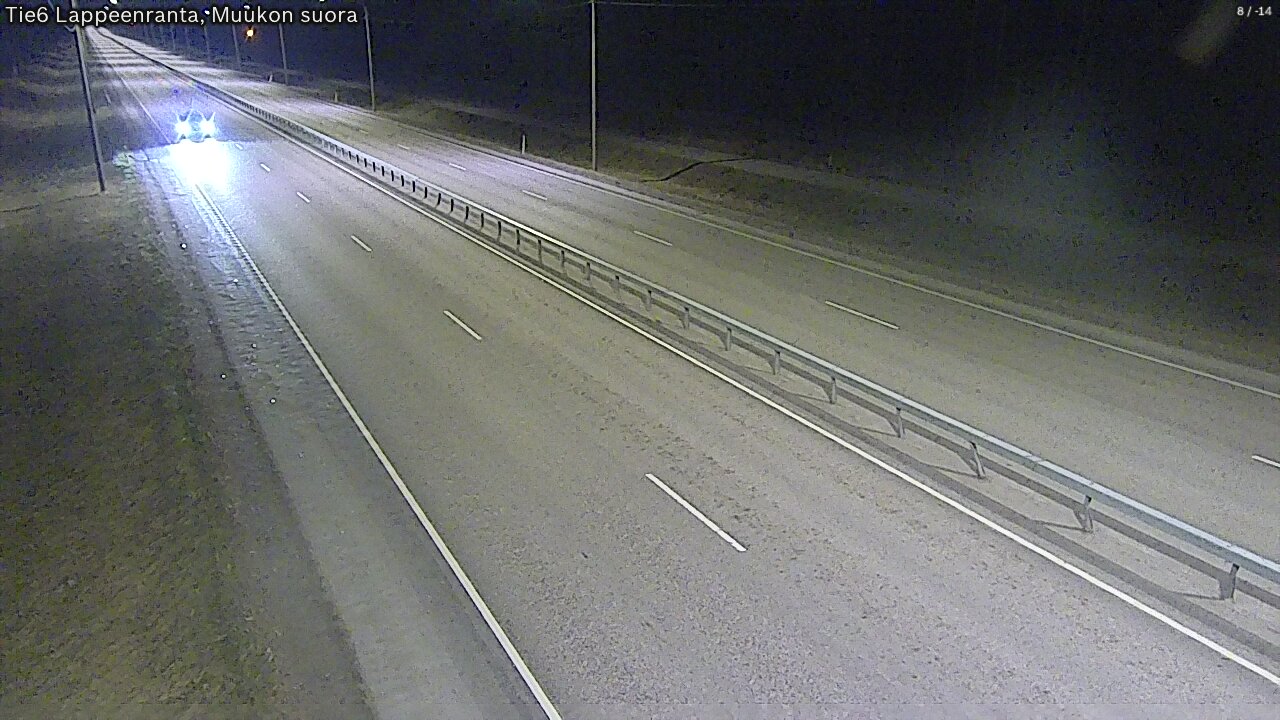 Weather Camera Image Road 6 Lappeenranta, Muukko straight, Lappeenranta, Etelä-Karjala